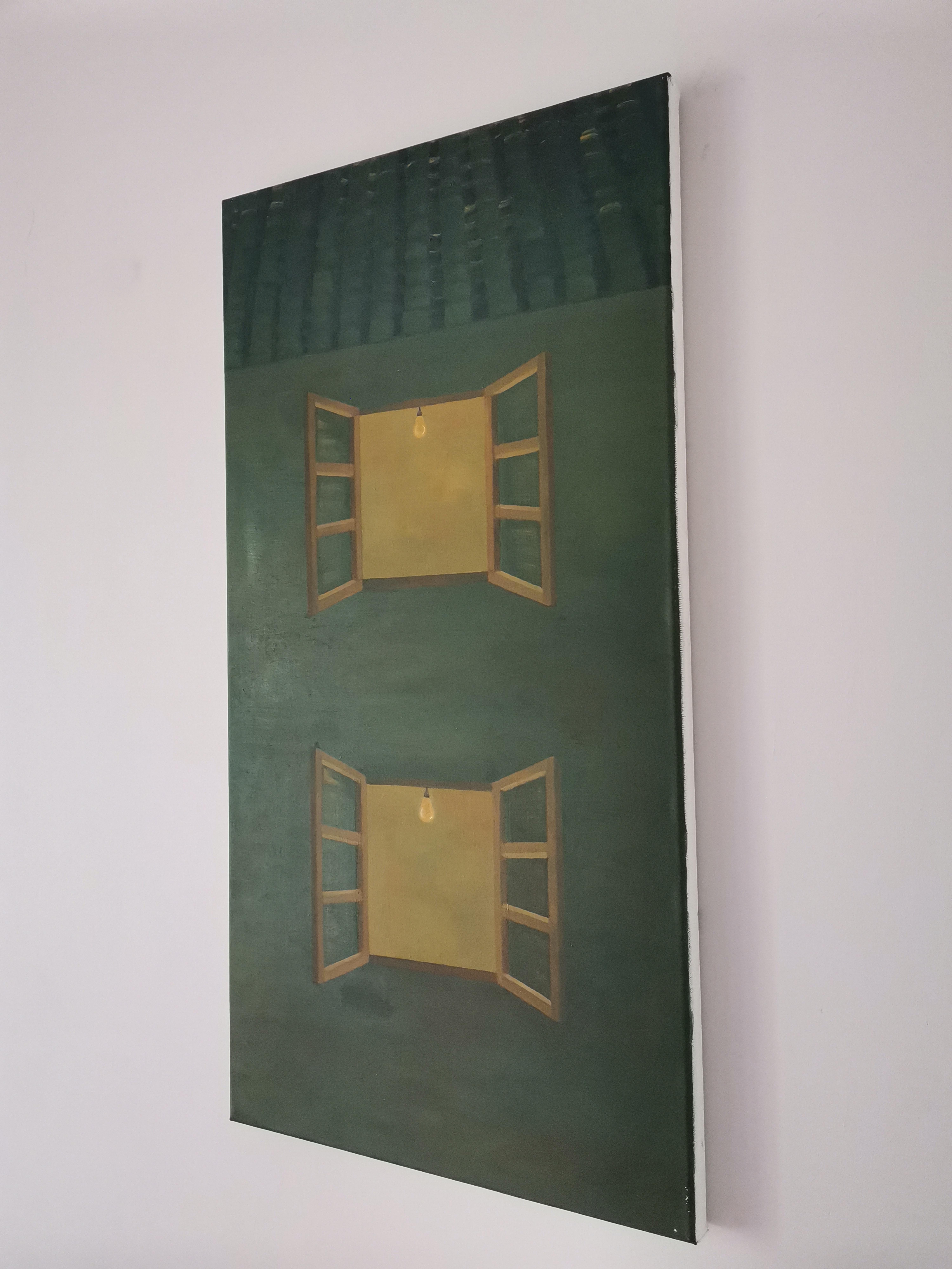 Zeitgenössische chinesische Kunst von Lexi Caiqin - Unten und oben im Angebot 2