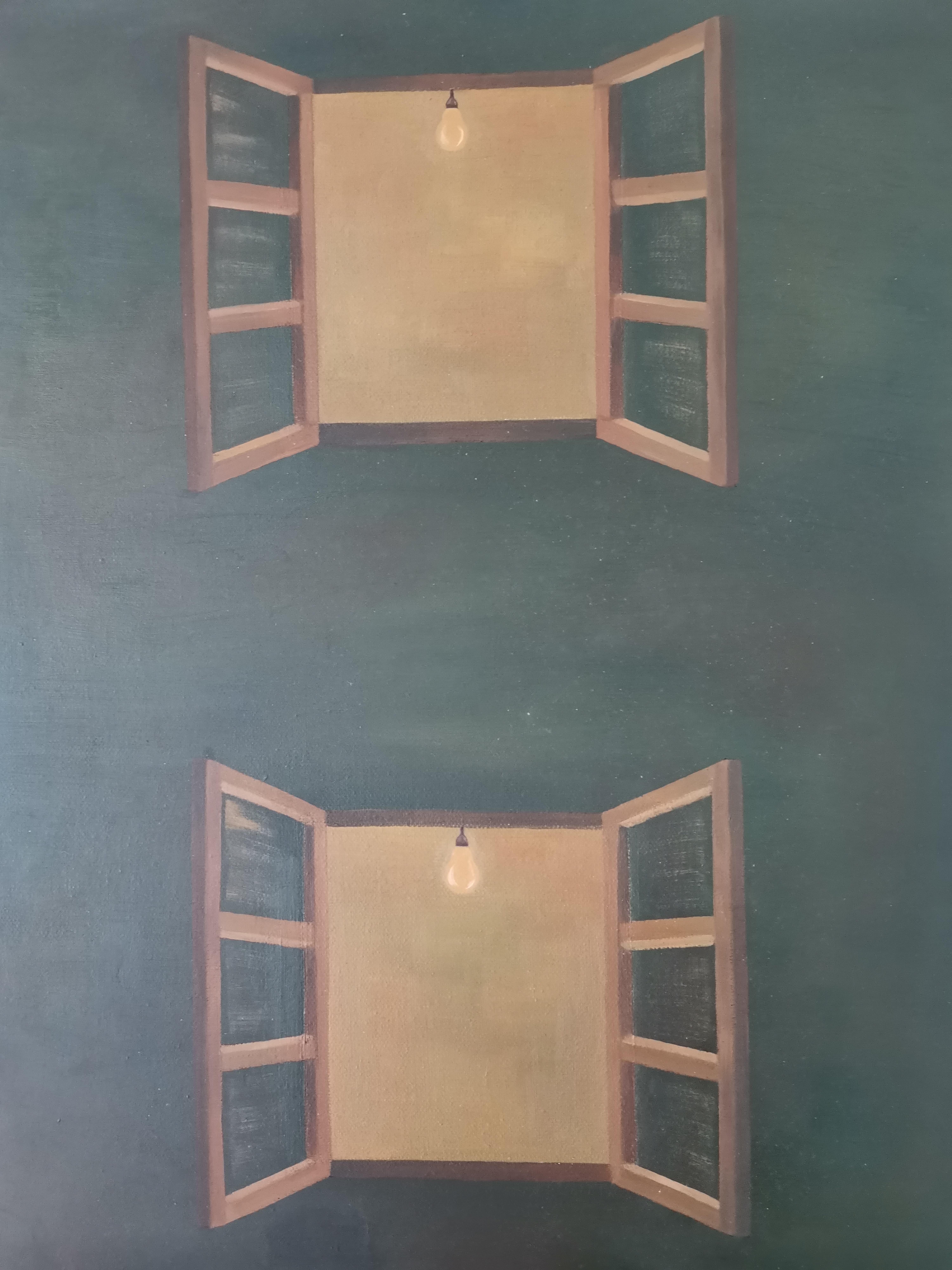 Zeitgenössische chinesische Kunst von Lexi Caiqin - Unten und oben im Angebot 3