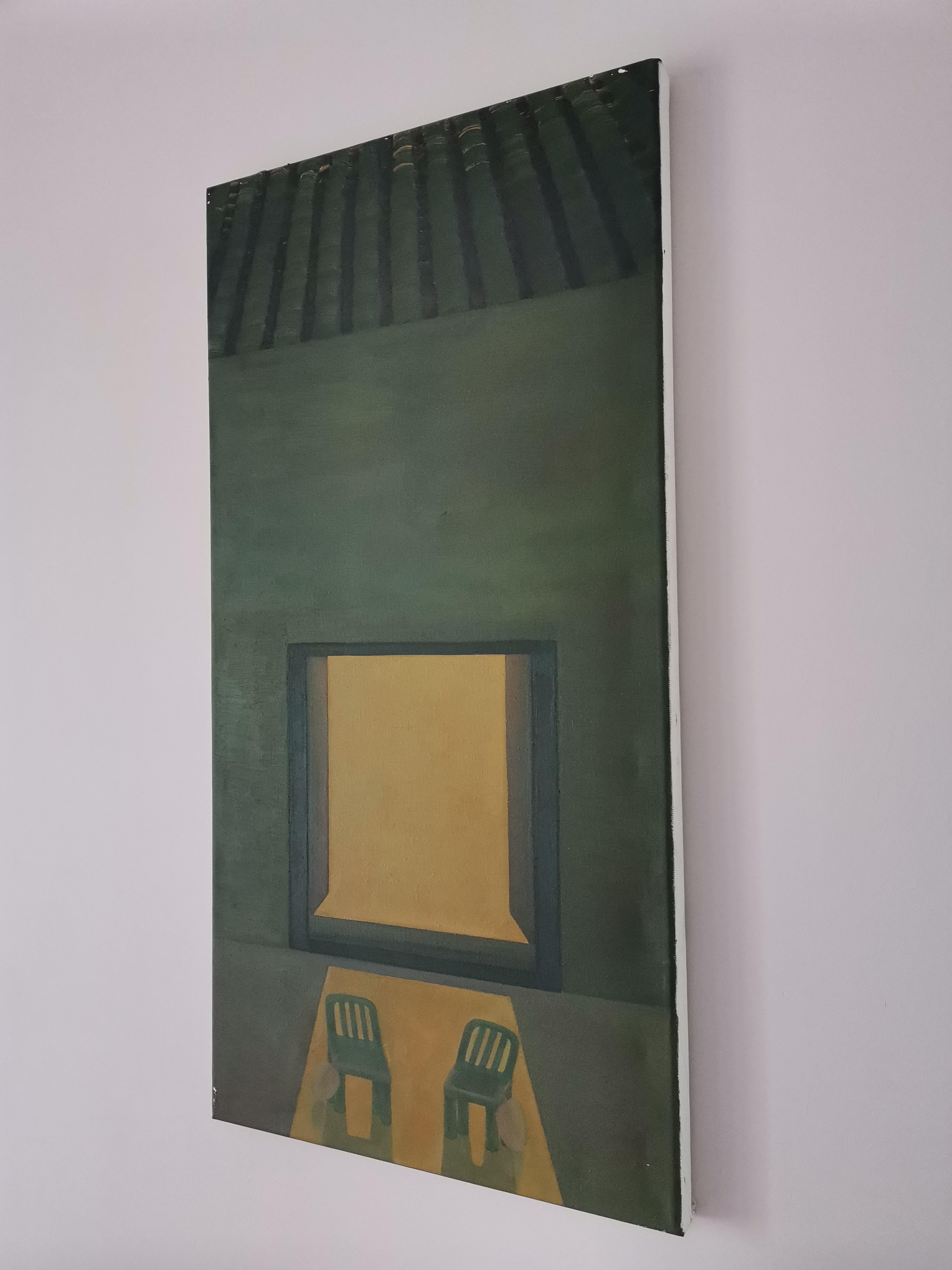 Arte contemporáneo chino de Lexi Caiqin - Disfrutar del fresco y chatear por la noche en venta 2