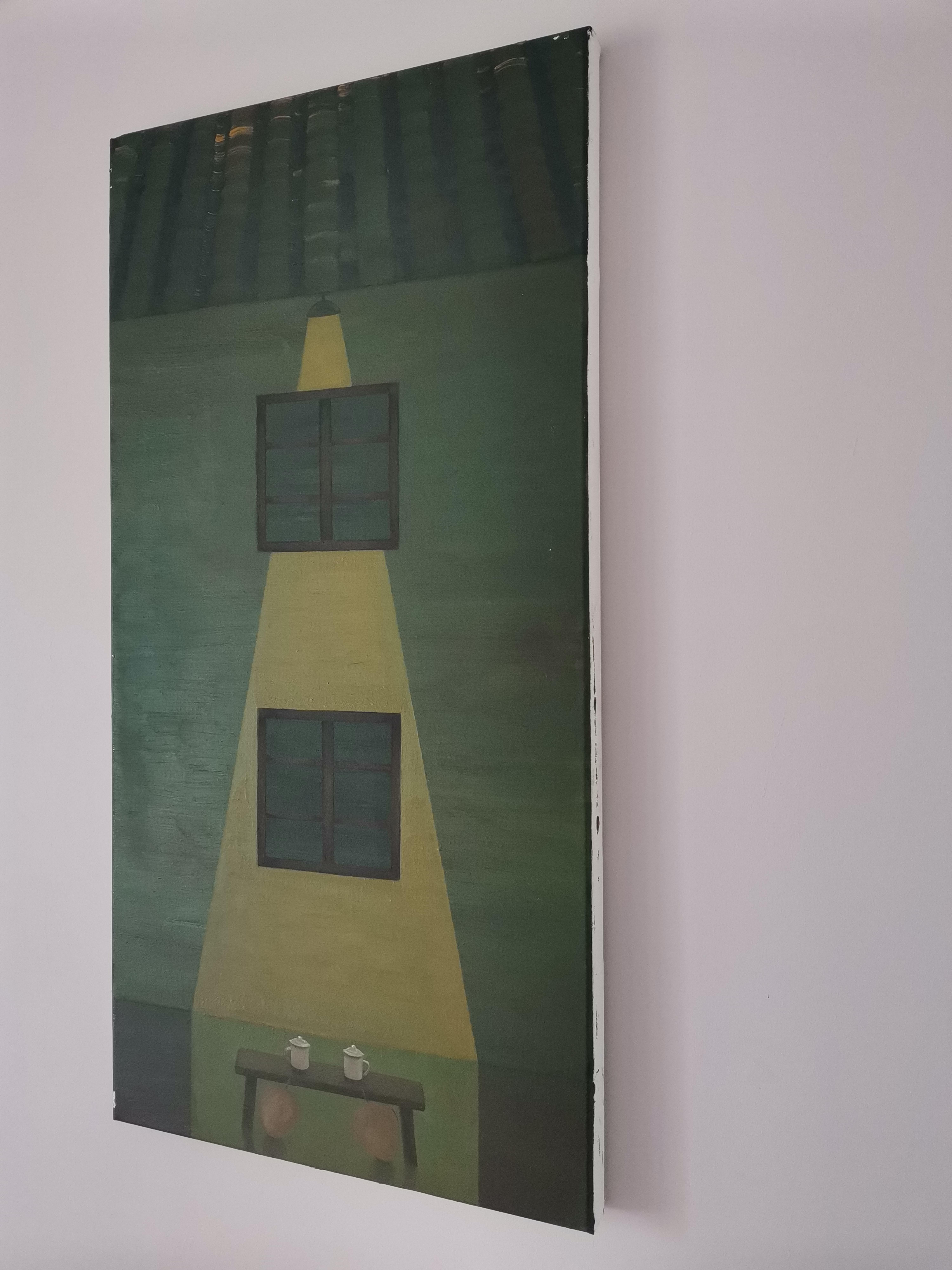 Arte Contemporáneo Chino de Lexi Caiqin-Disfrutando del Frío y Chateando por la NocheII en venta 2