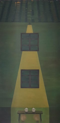 Chinese Contemporary Art by Lexi Caiqin-Enjoying the Cool and Chating at NightII