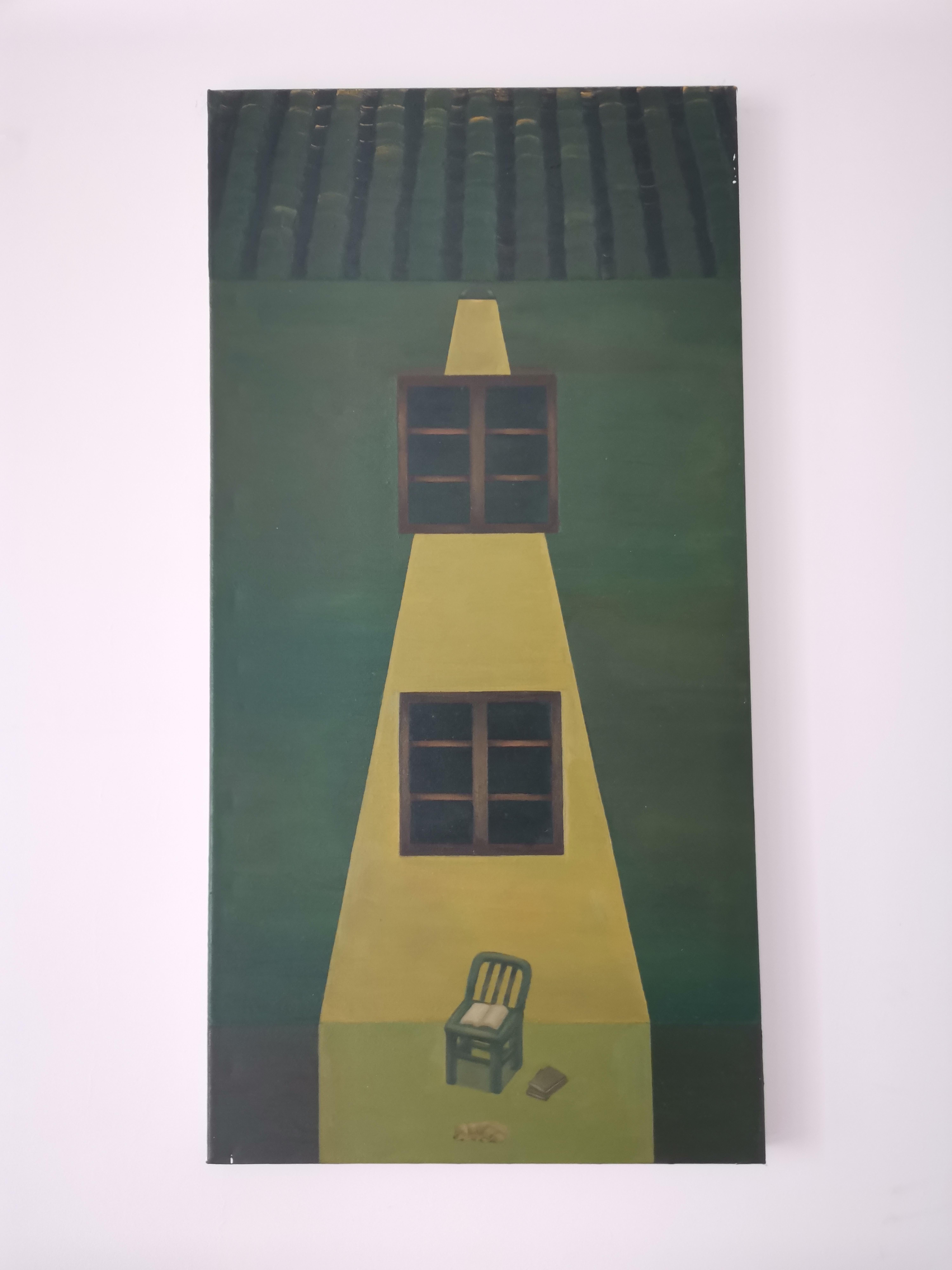 Chinese Contemporary Art by Lexi Caiqin - Night Reading For Sale 1