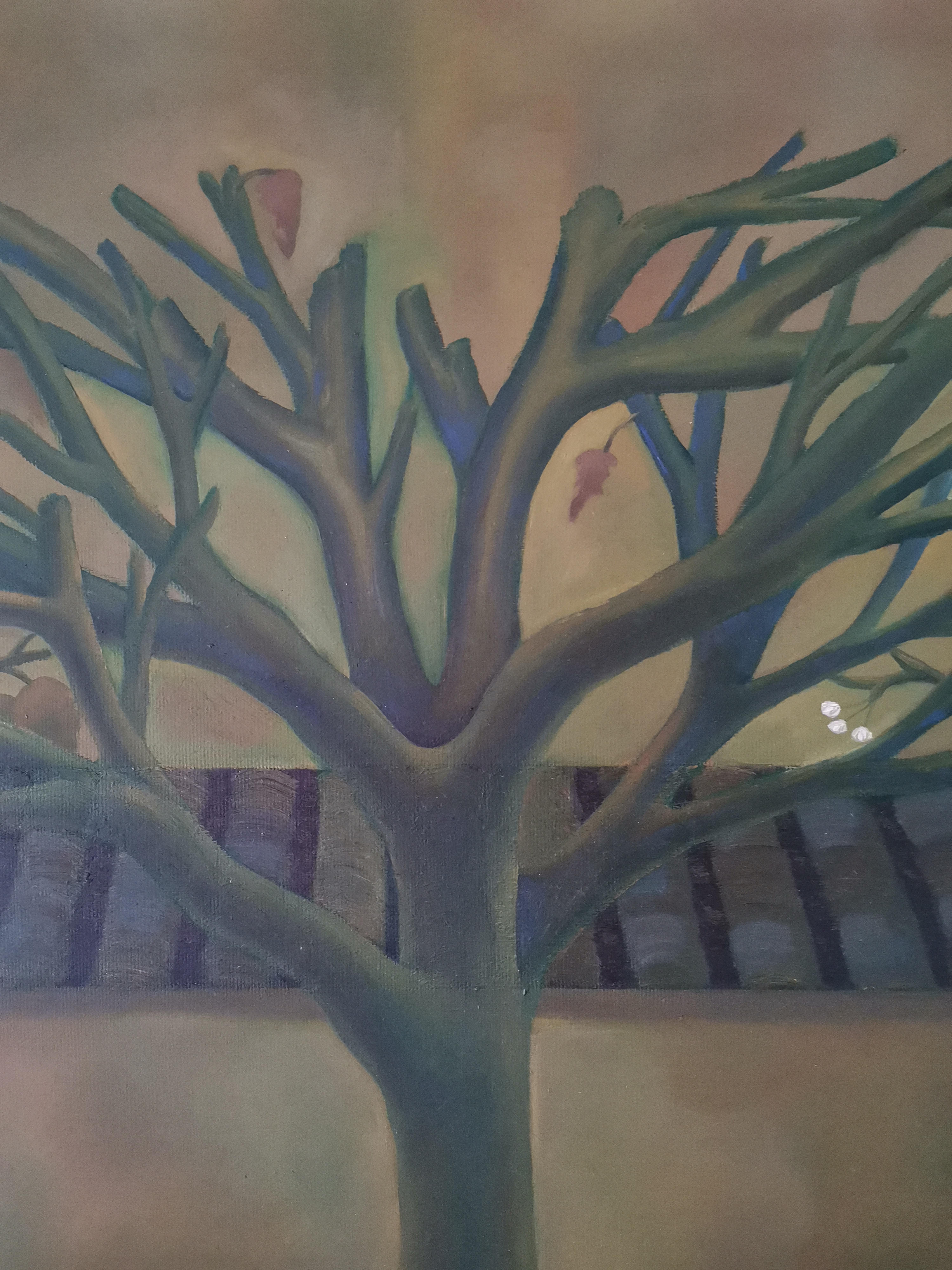 Arte contemporanea cinese di Lexi Caiqin - Alberi di pere in inverno in vendita 3