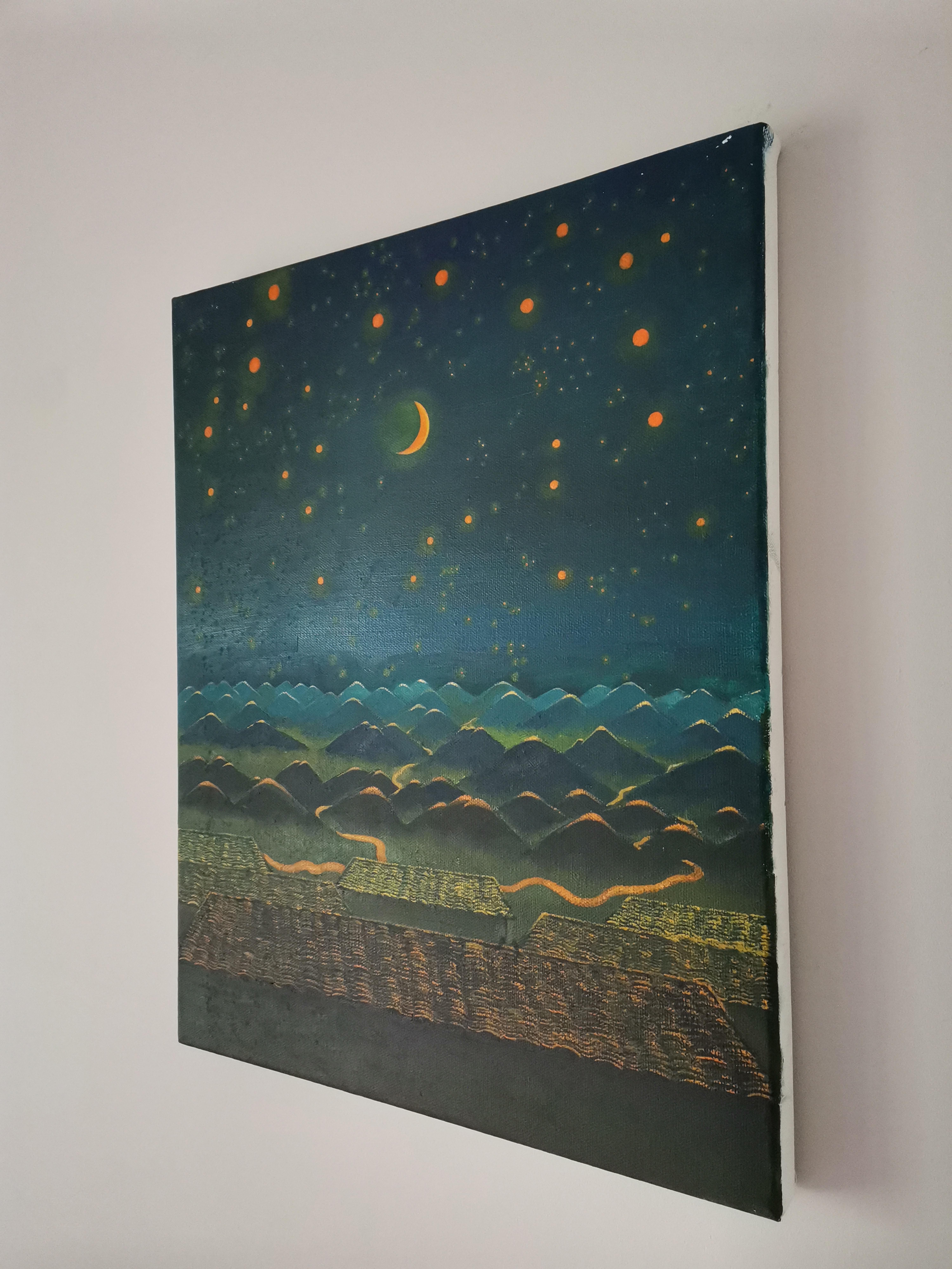Art contemporain chinois de Lexi Caiqin - Nuit étoilée en vente 2