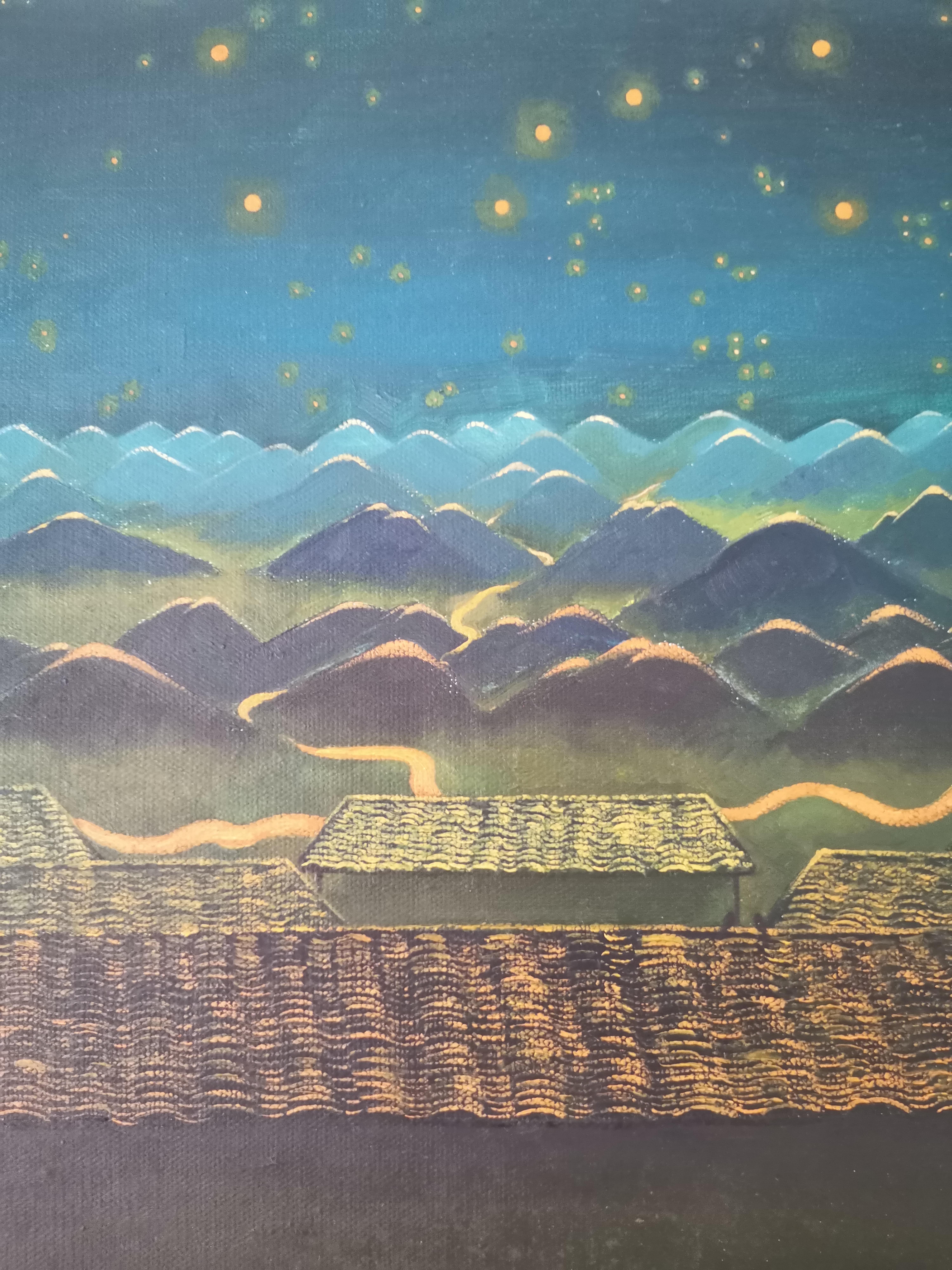 Art contemporain chinois de Lexi Caiqin - Nuit étoilée en vente 3