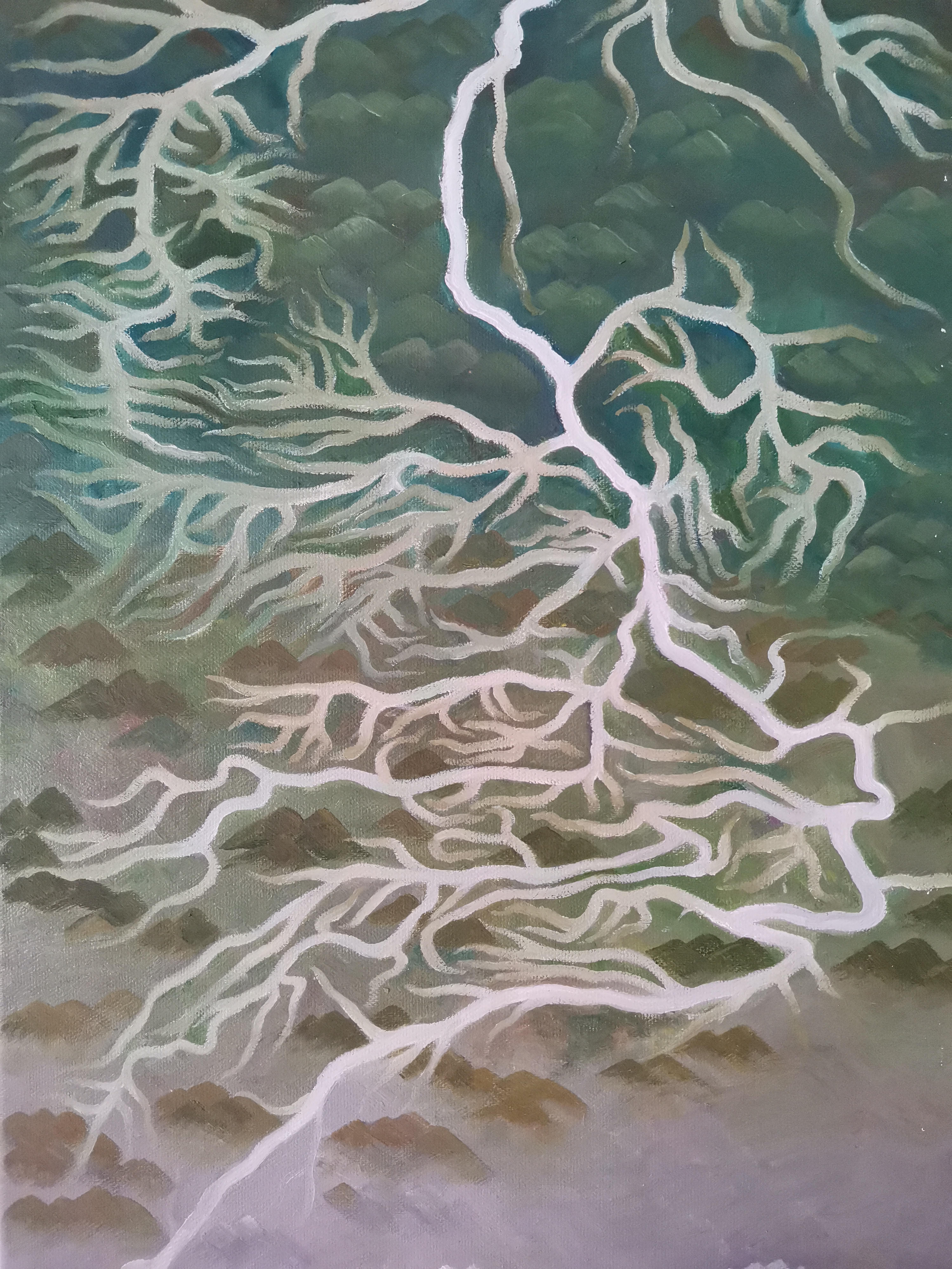 Arte contemporanea cinese di Lexi Caiqin - Fiume Yangtze in vendita 3