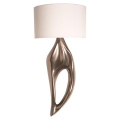 Lexi Sconces, Nickel Finish with Ivory Silk Shade