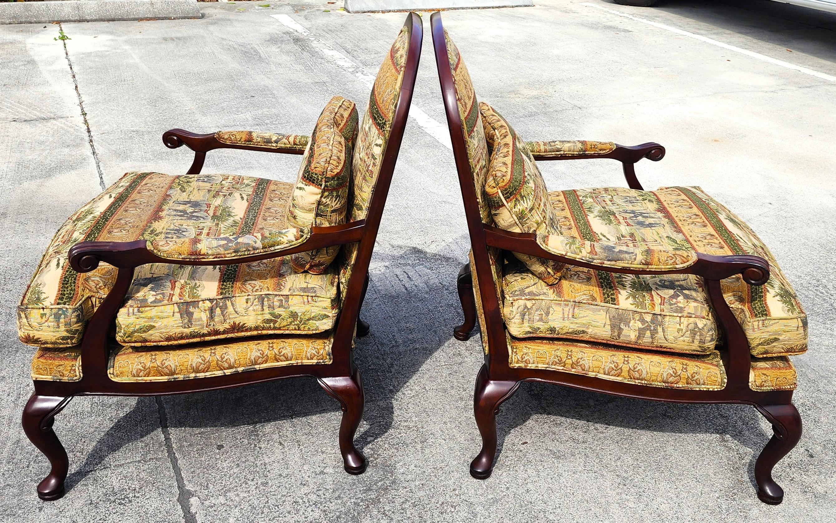 Lexington Sessel Asiatisch-afrikanischer Stil Elefanten Affen im Angebot 6