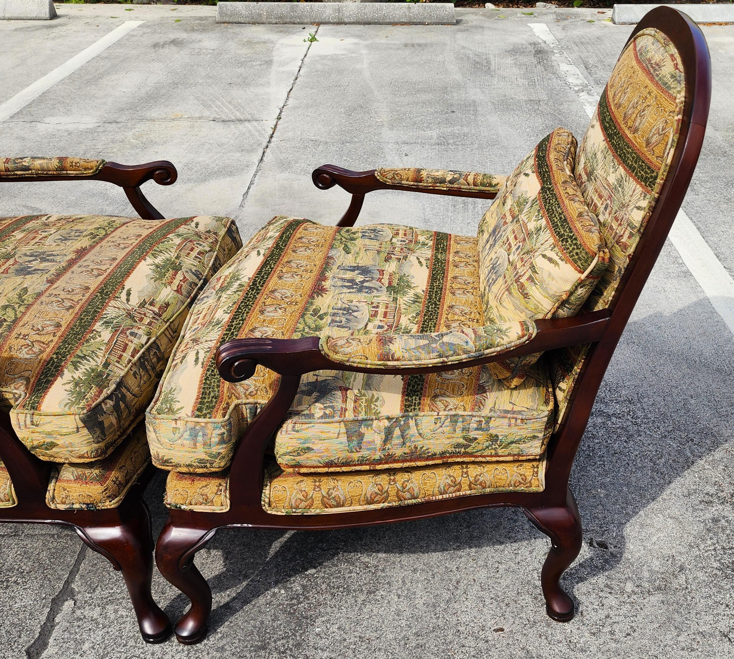 Lexington Sessel Asiatisch-afrikanischer Stil Elefanten Affen im Angebot 9