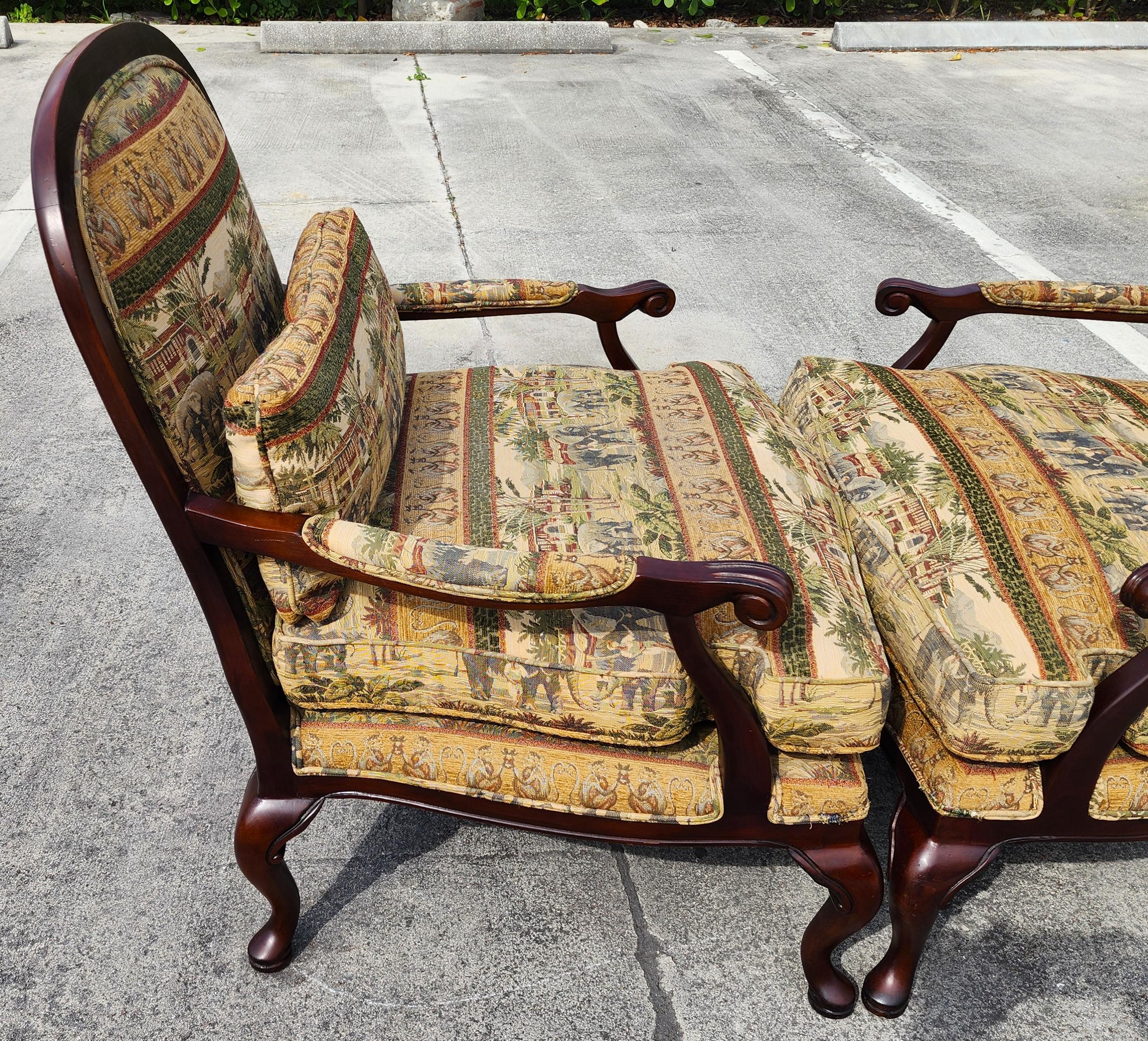 Lexington Sessel Asiatisch-afrikanischer Stil Elefanten Affen im Angebot 10