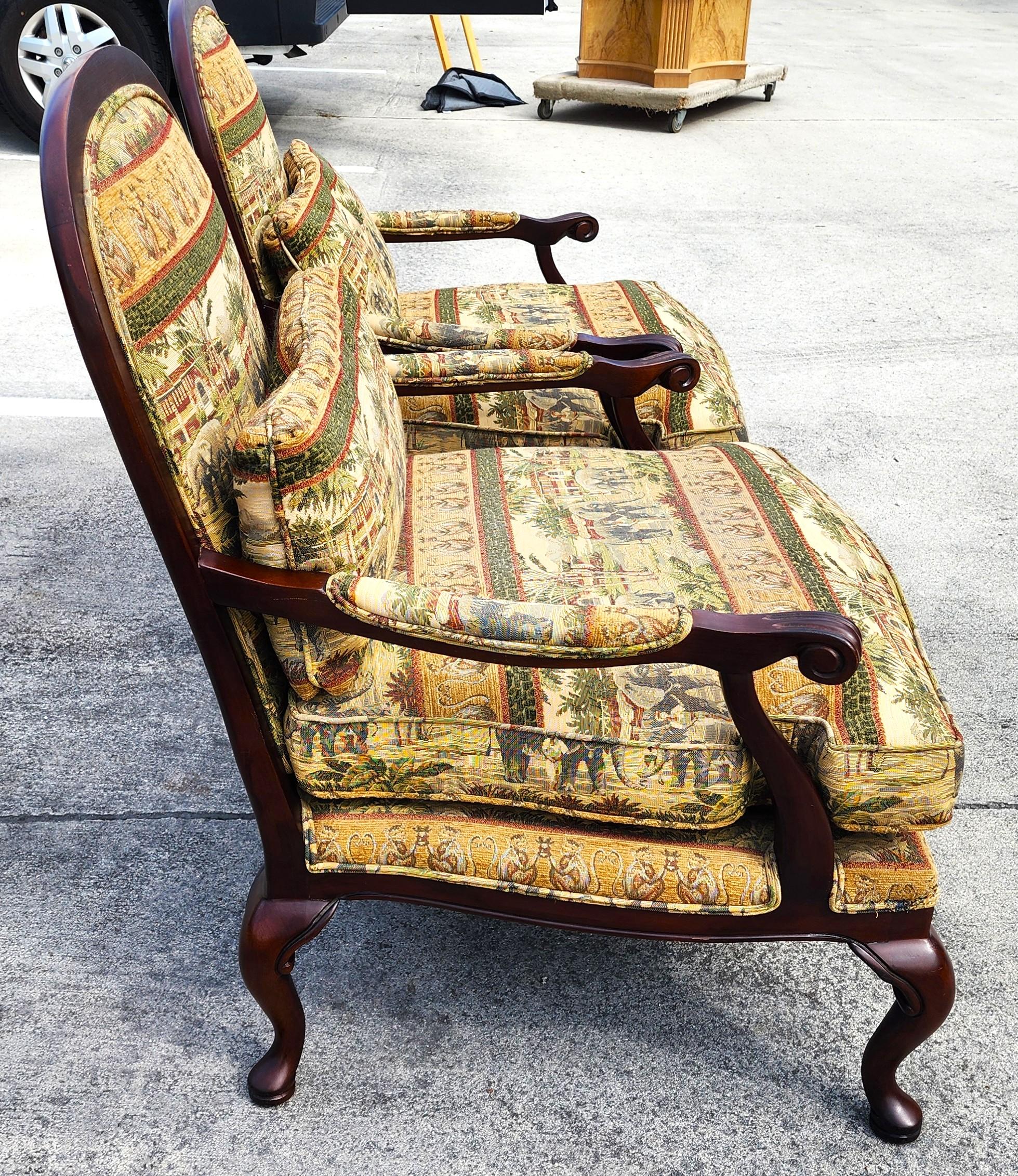 Lexington Sessel Asiatisch-afrikanischer Stil Elefanten Affen im Angebot 4