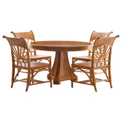 Lexington Bamboo and Wicker Dining Set