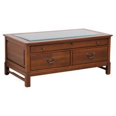 LEXINGTON Bob Timberlake Cherry Arts & Crafts Glass Top Display Cocktail Table