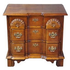 Vintage Lexington Cherry Chippendale Goddard Block Front Chest of Drawers Nightstand