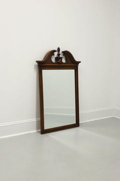 LEXINGTON Cherry Traditional Pediment Beveled Wall Mirror