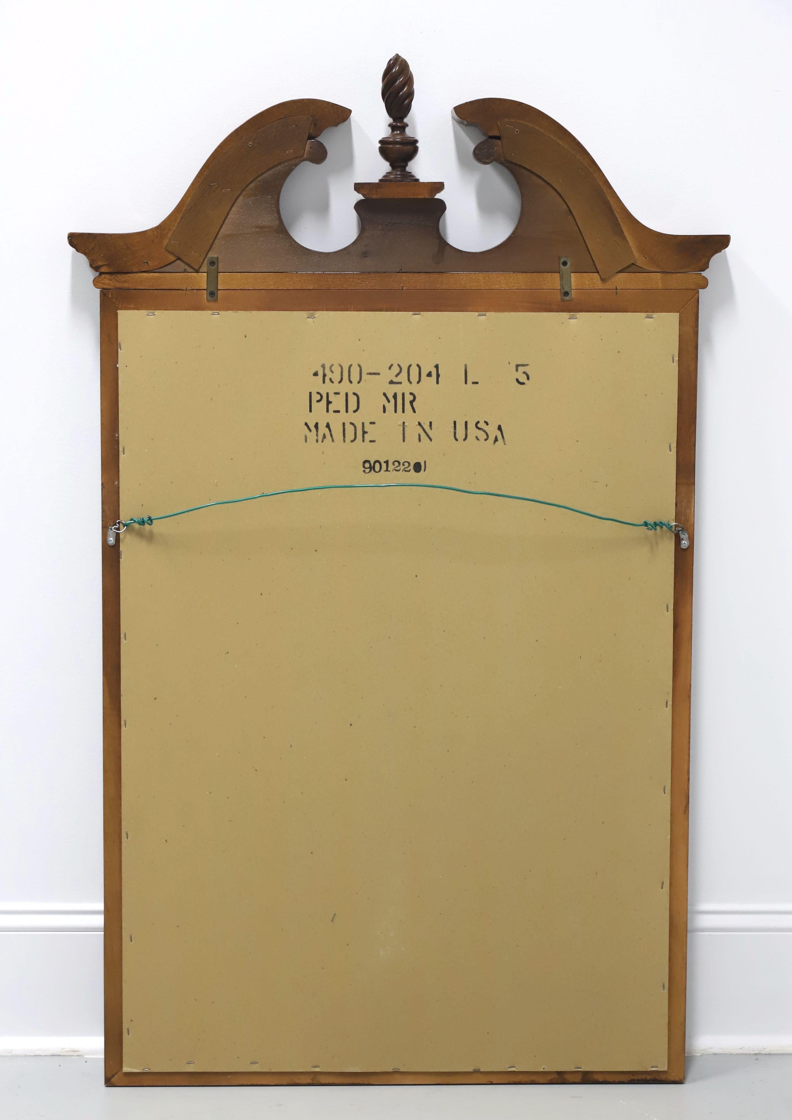 LEXINGTON Cherry Traditional Pediment Beveled Wall Mirror For Sale 2