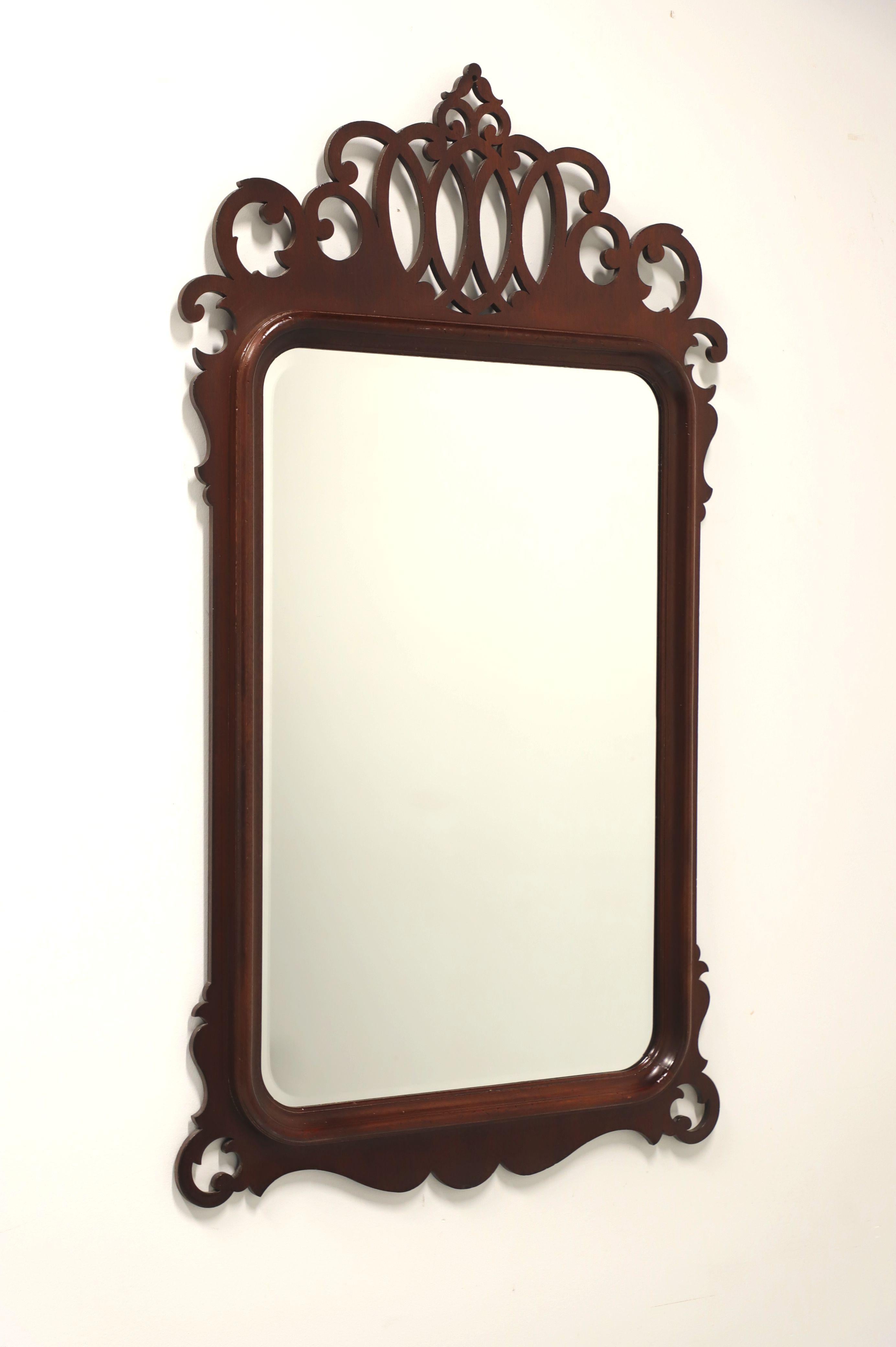 LEXINGTON Distressed Mahogany Chippendale Style Wall Mirror 5