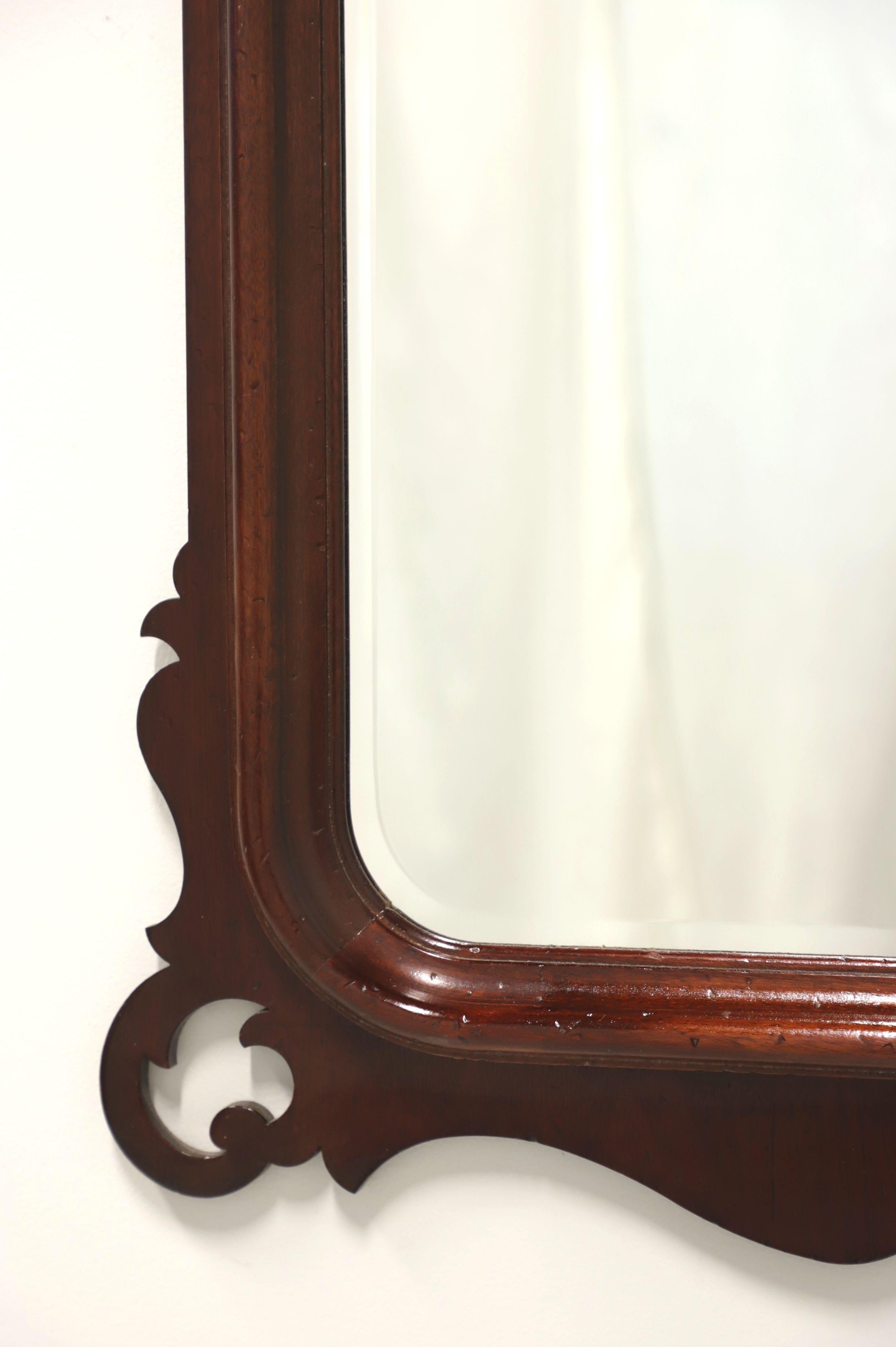 LEXINGTON Distressed Mahogany Chippendale Style Wall Mirror 1