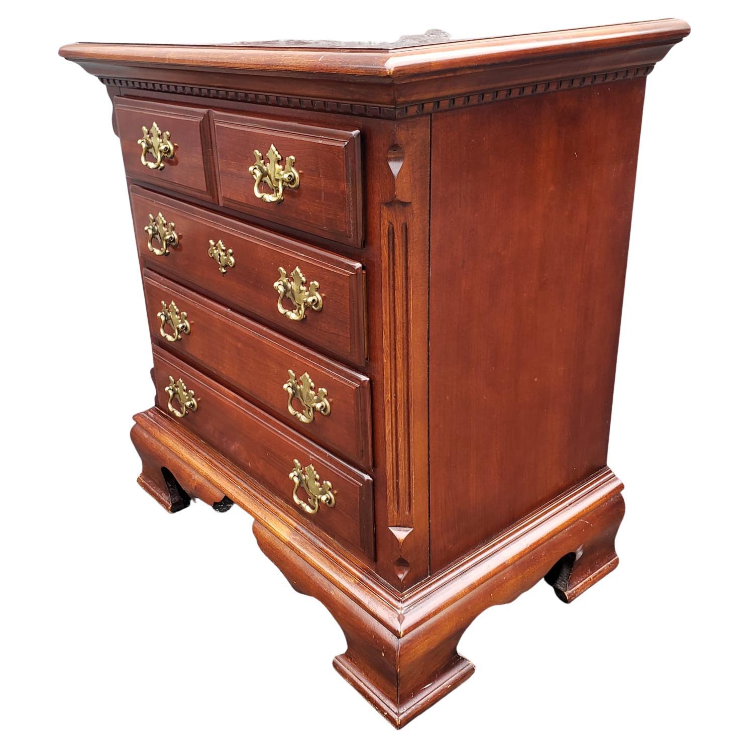 20th Century Lexington Furniture Chippendale Bedside Chest of Drawers Nightstands, Pair