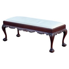 Lexington Furniture Banc de style Chippendale en acajou sculpté Ball and Claw