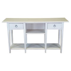 Used Lexington Furniture Painted Oak White Sideboard Entry Hall Sofa Console Table