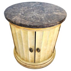 Retro LEXINGTON Italian Marble Drum Side Center Table
