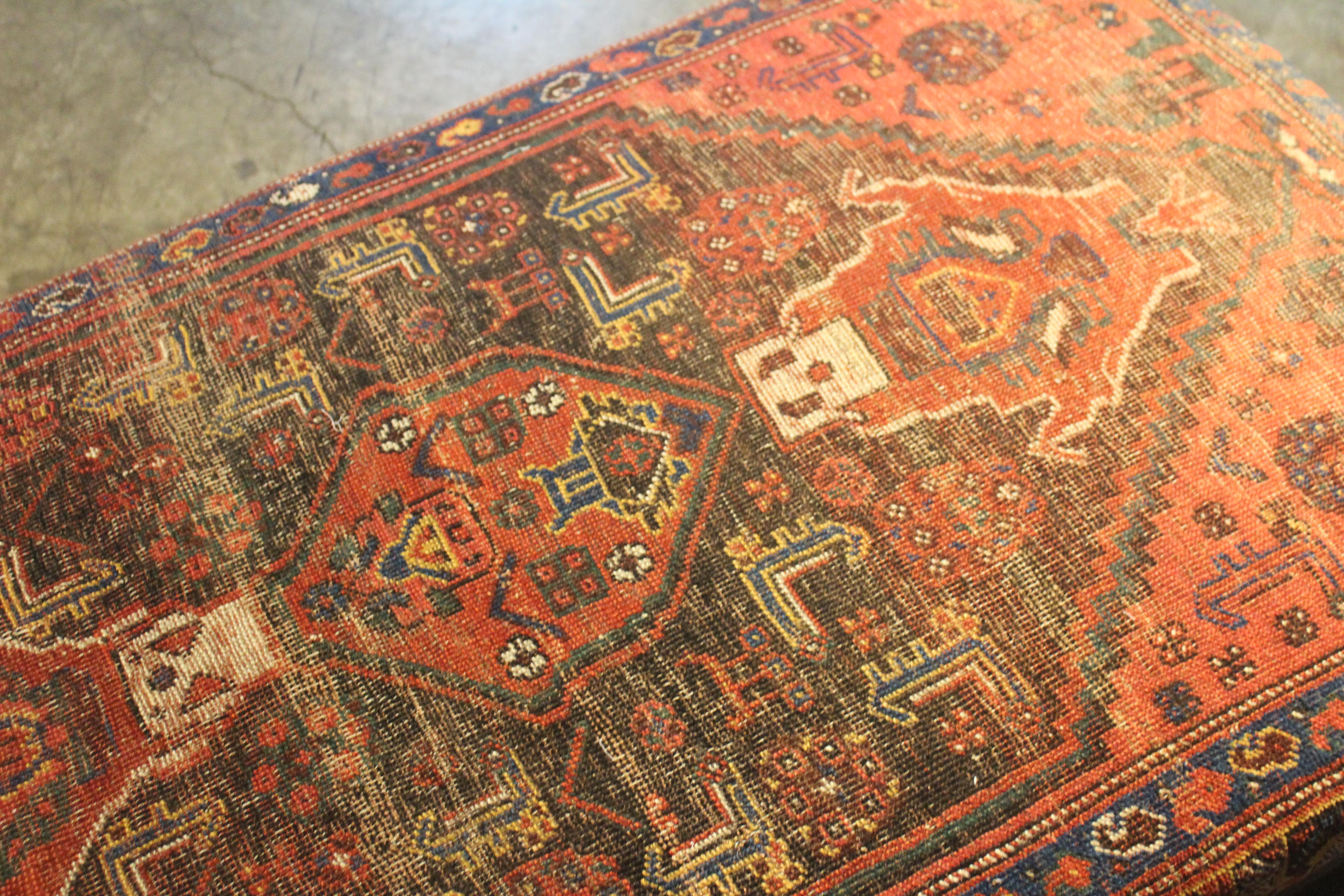 Lexington Ottoman Upholstered in a Vintage Turkish Rug 14