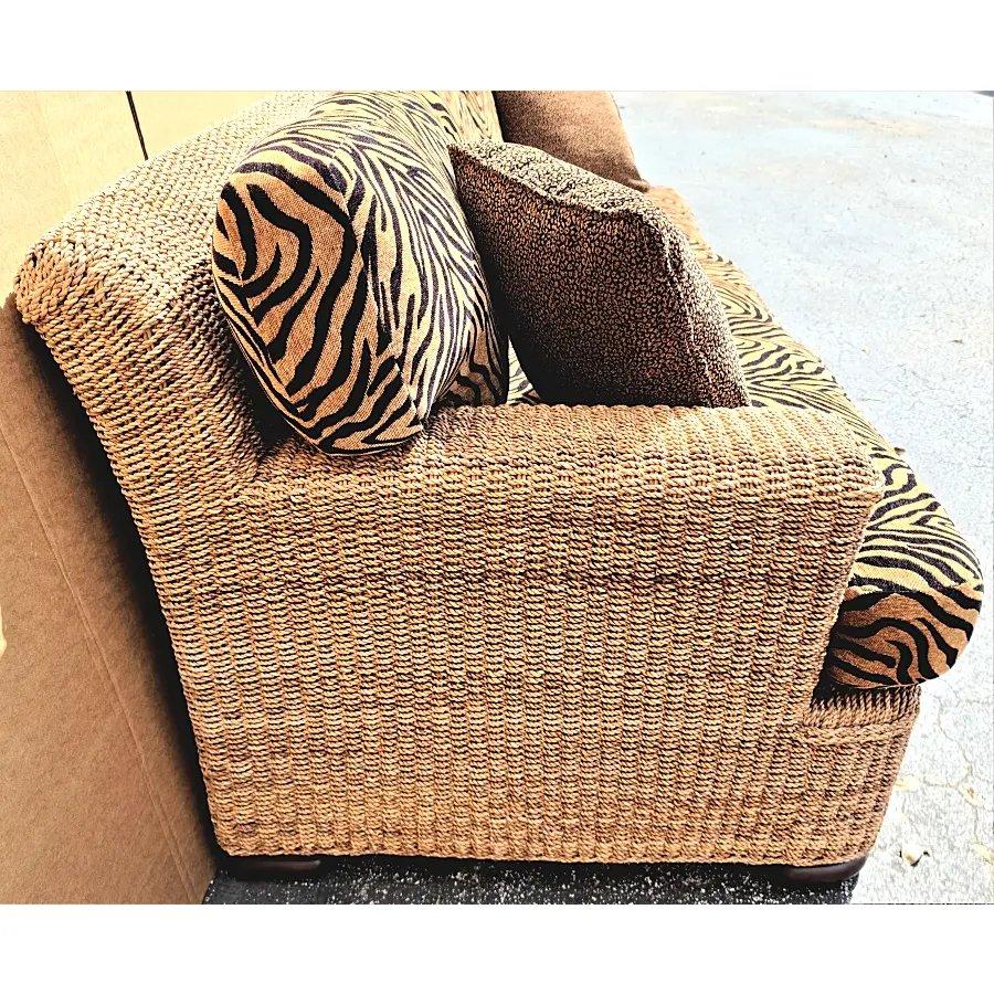 Fait main Lexington Rope Sofa Animal Print Cushions en vente