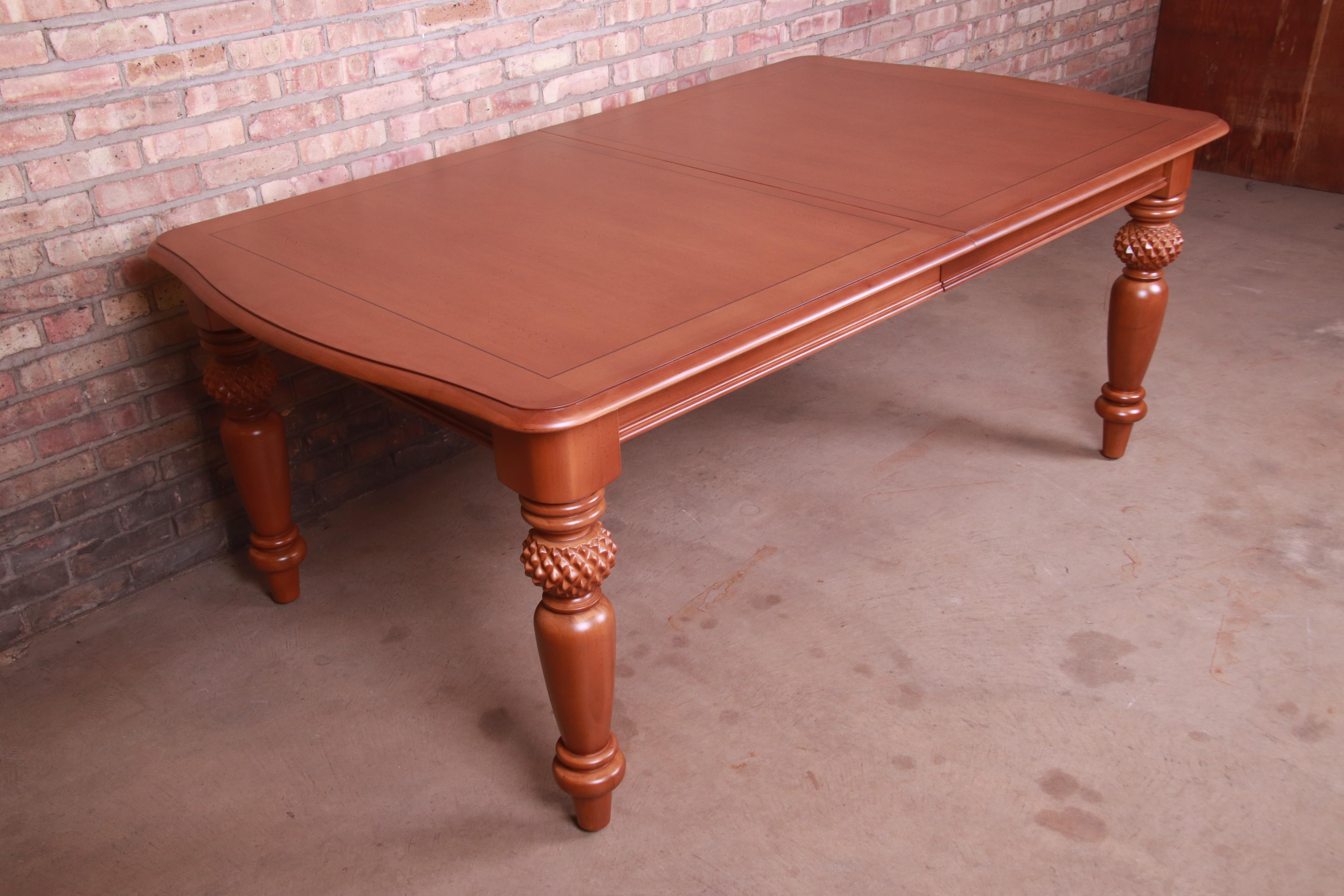 Lexington Tommy Bahama Collection Maple Extension Dining Table, Newly Refinished For Sale 7