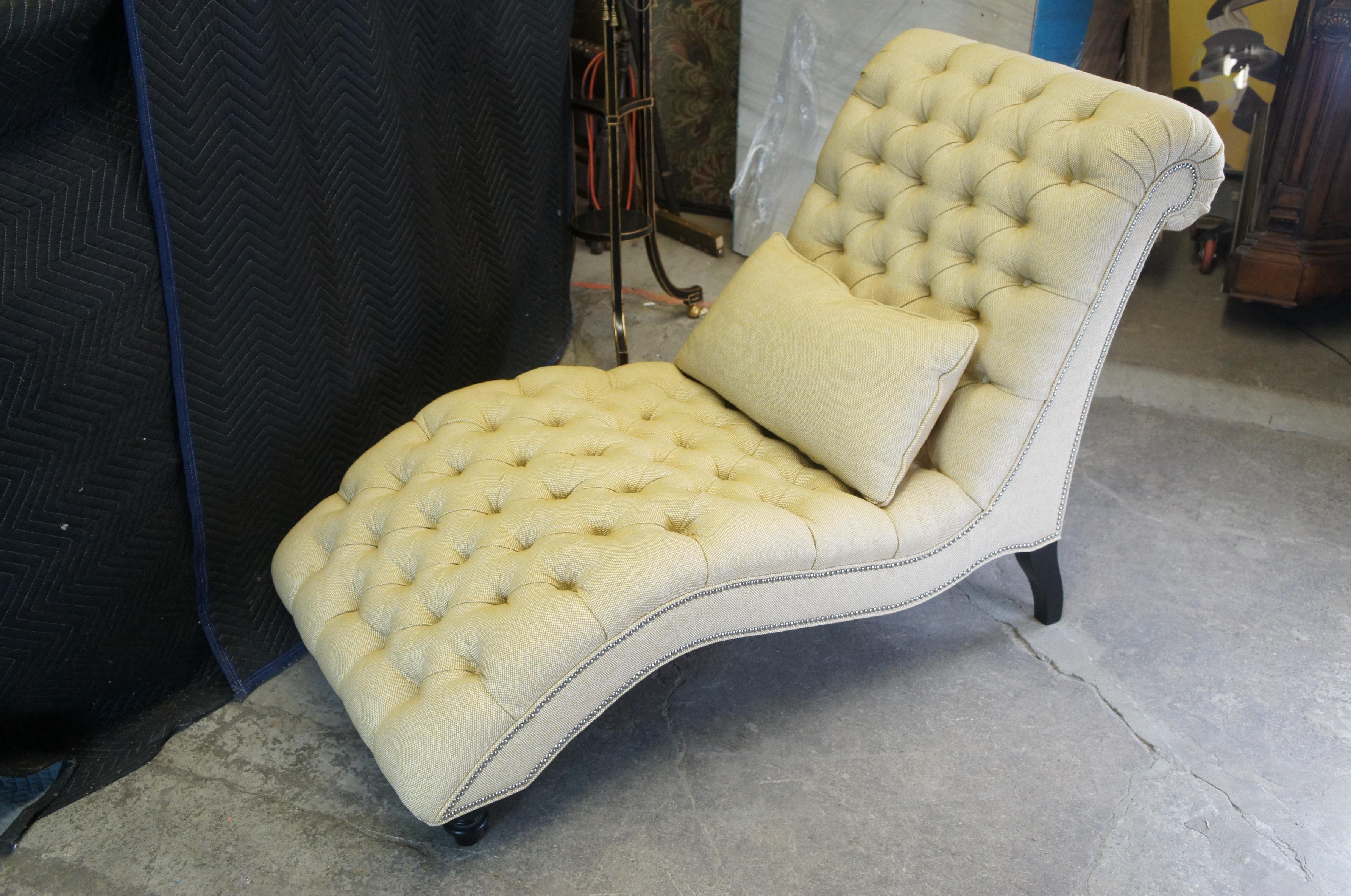 Lexington Upholstery Traditional Beige Tufted Althena Chaise Lounge 7802-75 For Sale 6