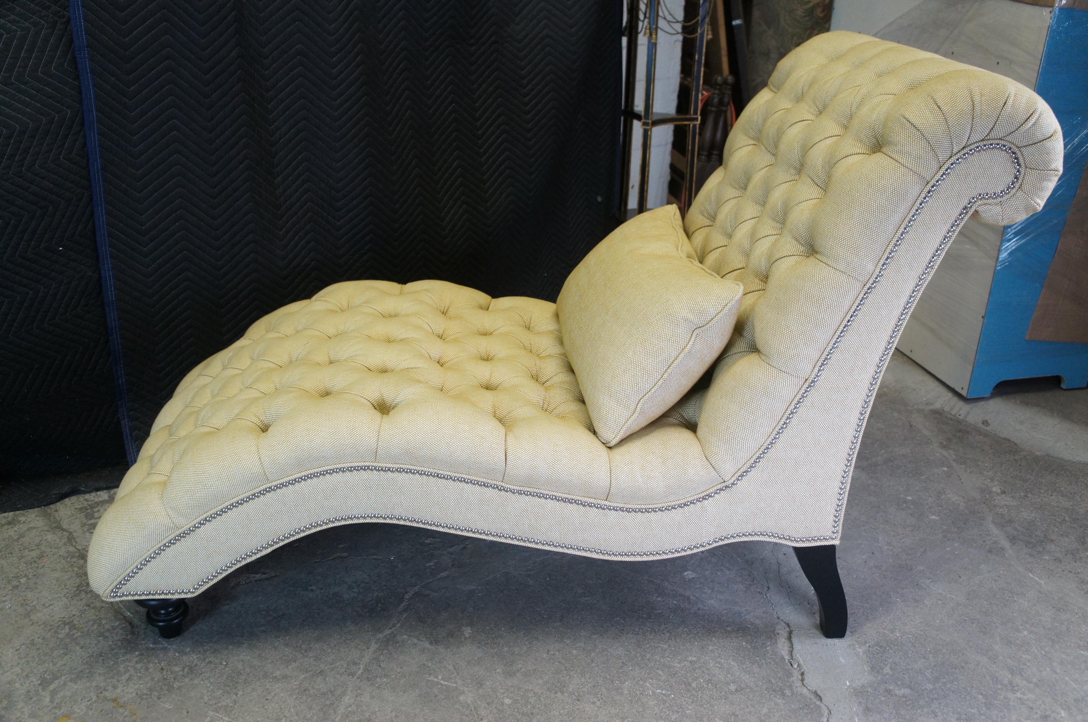Lexington Upholstery Traditional Beige Tufted Althena Chaise Lounge 7802-75 For Sale 4