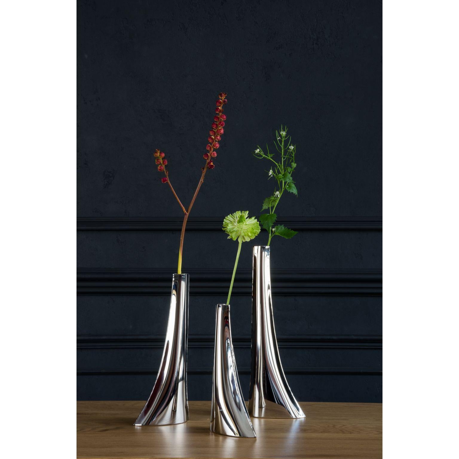 Stainless Steel Leyki Vase 27 by Zieta For Sale
