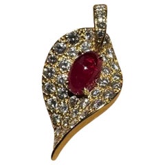 LEYSER 18k Rose Gold Ruby Pendant