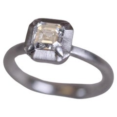 LEYSER 950 Platinum Asscher Cut Diamond GIA G VVS2 Ring