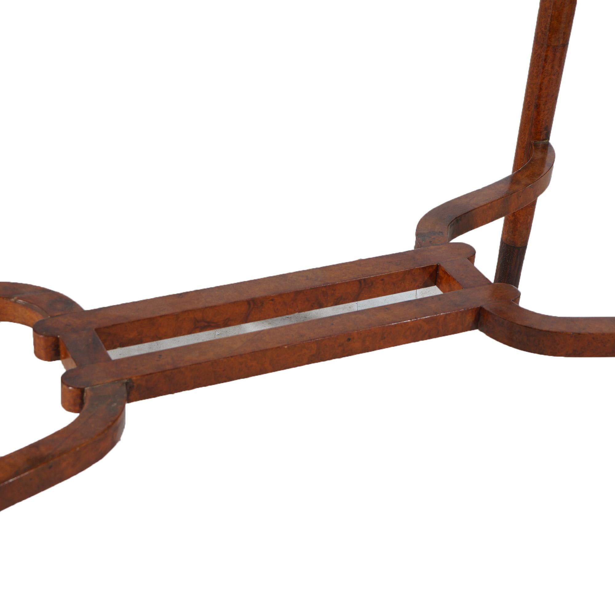 Leytens Frères Art Nouveau Table centrale en marqueterie de palissandre, satin et loupe v1900 en vente 8