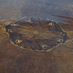Leytens Frères Art Nouveau Inlaid Rosewood Satinwood & Burl Center Table c1900