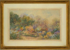 Leyton Forbes - A Pair of Signed Early 20th Century English Garden Watercolours