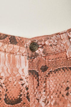 Lezard printed cotton jean Just Cavalli