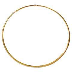 LFS 10k Italian Yellow Gold Omega Necklace 19.7 grams