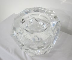 Seau à glace ou récipient à bonbons Alessendro Albrizzi Lg à facettes en Lucite