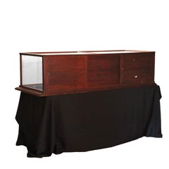 Lg Antique Chas Bodach Country Store Walnut & Glass Coiunter Top Display c1900