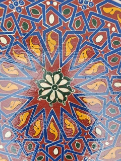 LG Ceuta 6 Painted and Carved Moroccan Star Table, Multi-Color