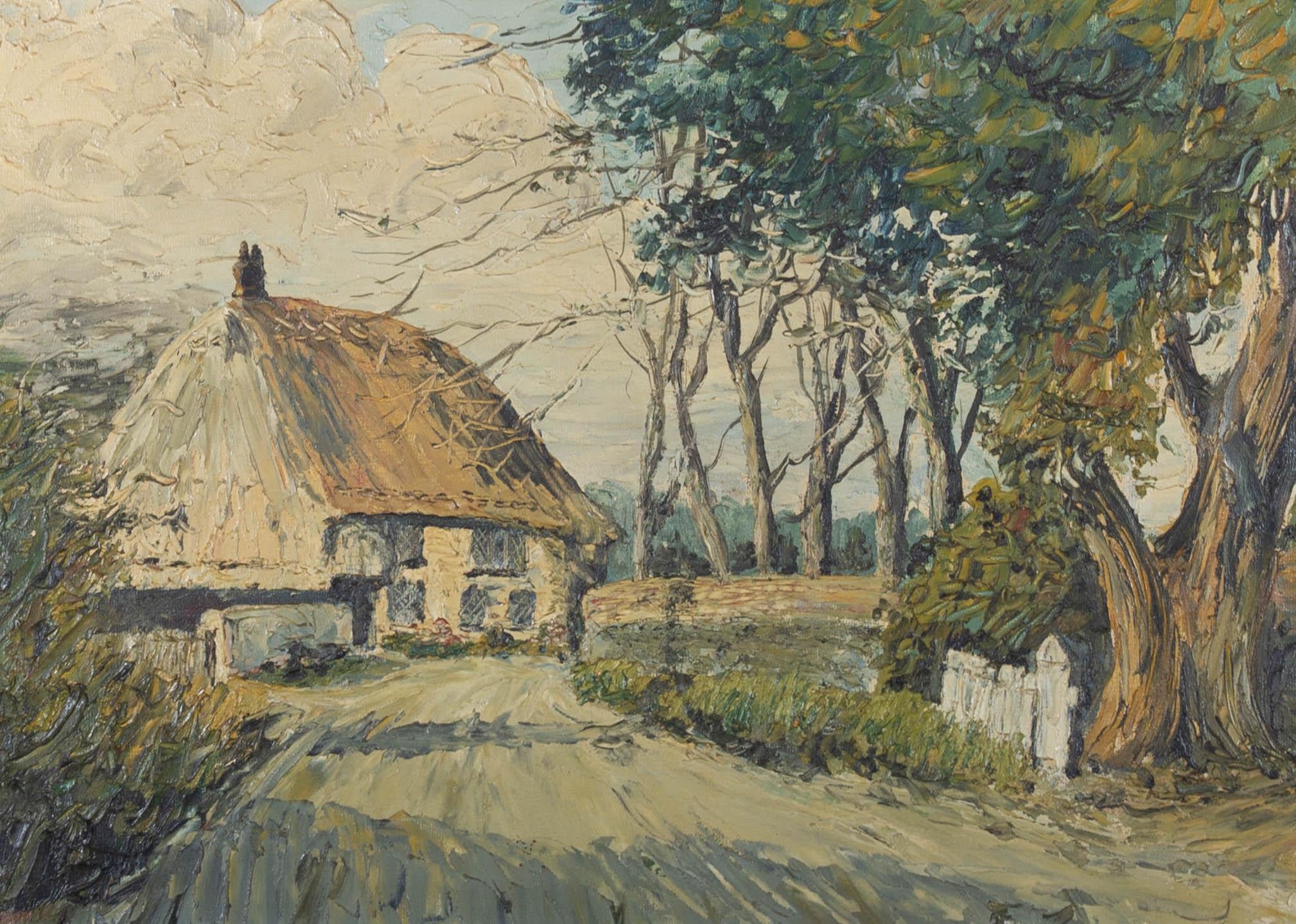 L.G. Coxhead - Mid 20th Century Oil, Cottage Scene 1