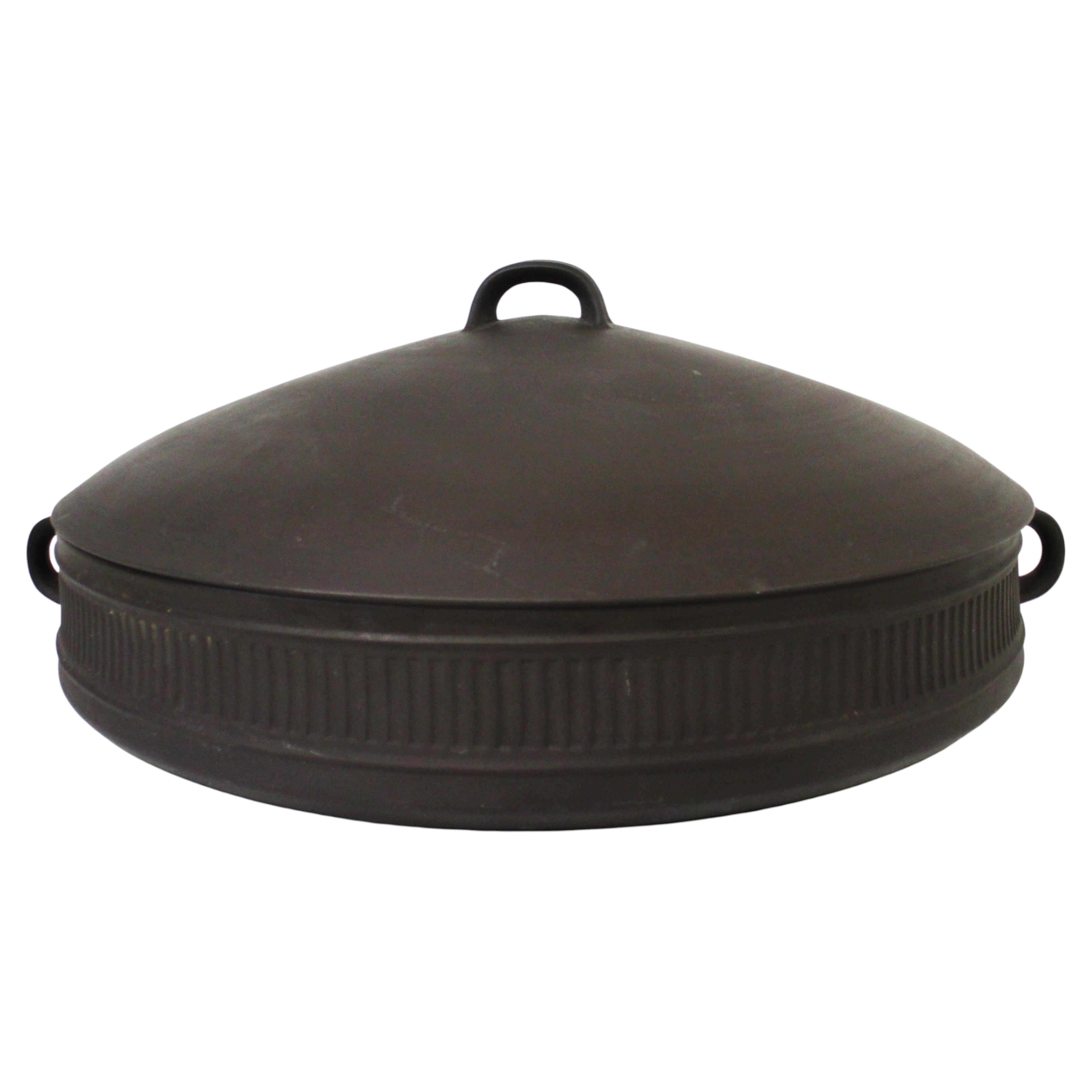 LG. Dansk Flamestone Casserole Paella Dish w/ Cover by Jens Quistgaard Denmark