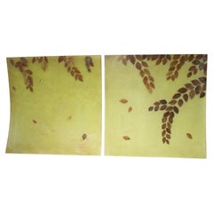 Lg. Mid Century Fiberglass Nature Panels Attub George Nelson Assoc. (B)