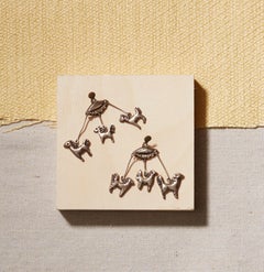 LG Treasures 1945 Line Vautrin Carousel Bronze Earrings