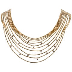 LG Treasures Cartier Diamond-Set Gold Draperie Necklace