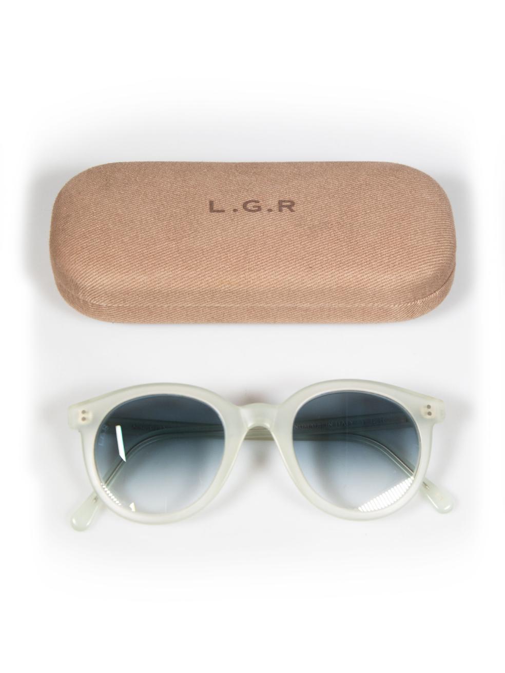 L.G.R Blue Round Frame Mauritania Sunglasses For Sale 2