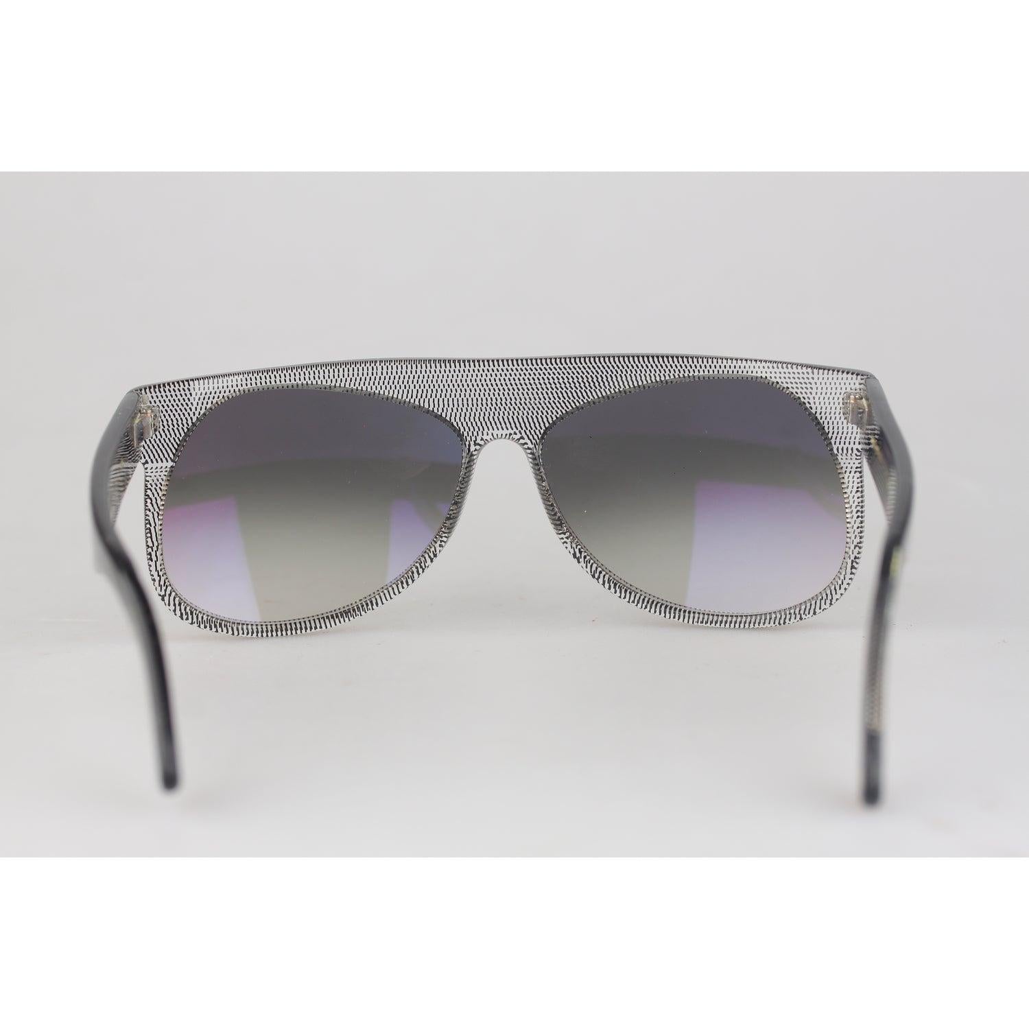 Donna L.G.R. Occhiali da sole unisex a strisce trasparenti Mod. Mogadiscio fatto a mano in Italia in vendita