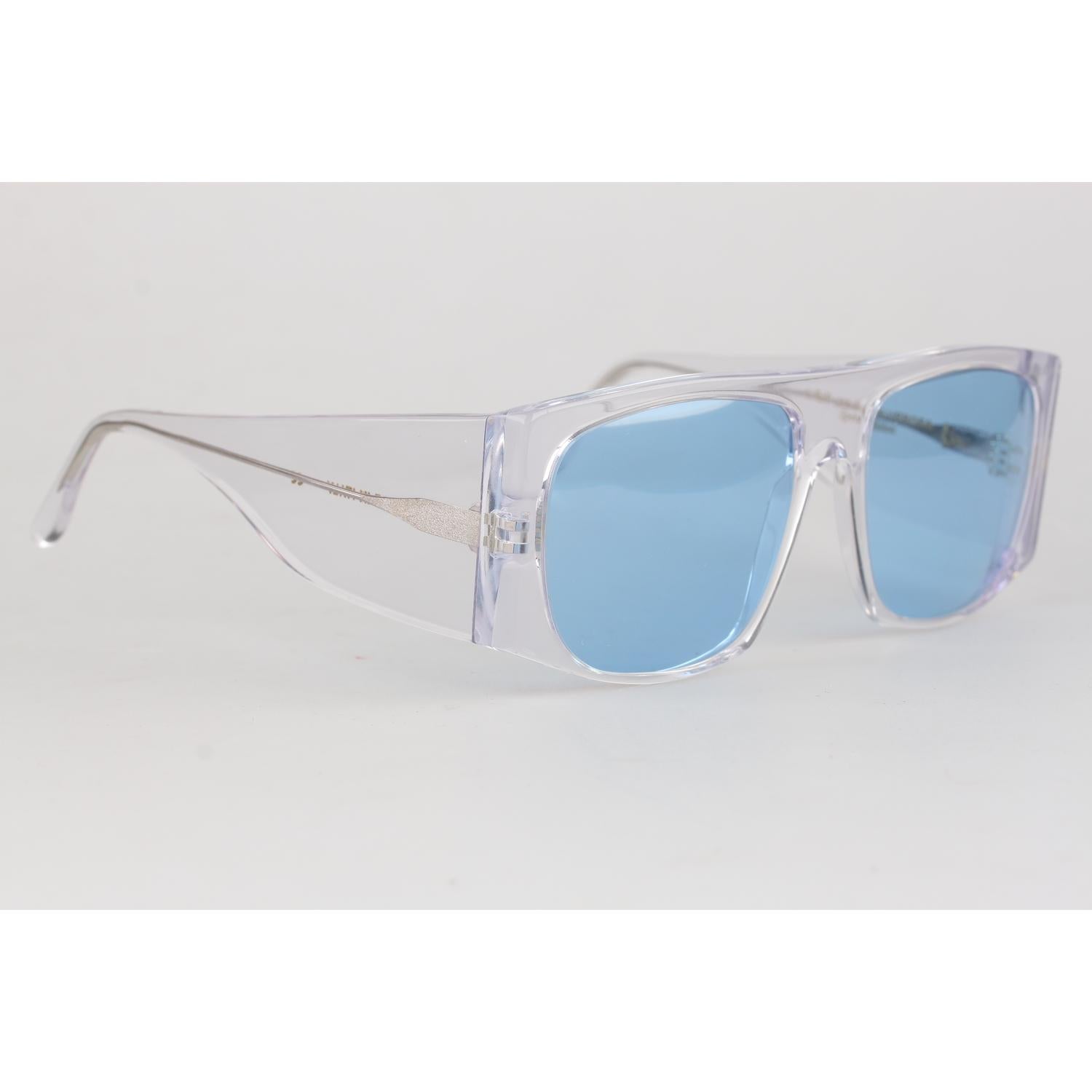 MATERIAL: Acetate

COLOR: Clear

MODEL:

GENDER: Adult Unisex

SIZE:

COUNTRY OF MANUFACTURE: Italy

Condition
CONDITION DETAILS:

NEW OLD STOCK - Never worn or used - they will come with their LGR case.

Measurements
MEASUREMENTS:

TEMPLE MAX.